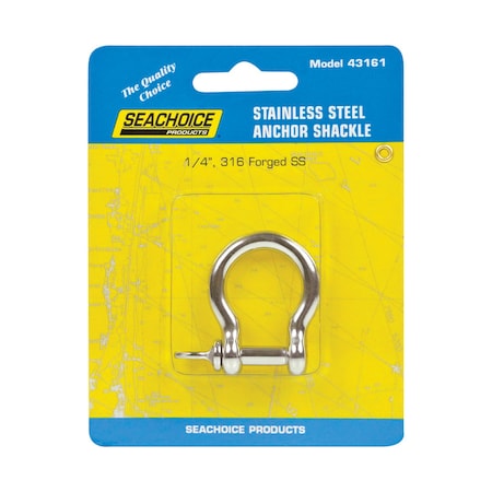Seachoice Seachoice Polished Stainless Steel 1 in. L X 1/4 in. W Shackle 1 pk 43161